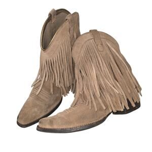 Ariat Western Bootie Boot Youth 5.5 Suade Fringe Cowgirl Equestrian Festival